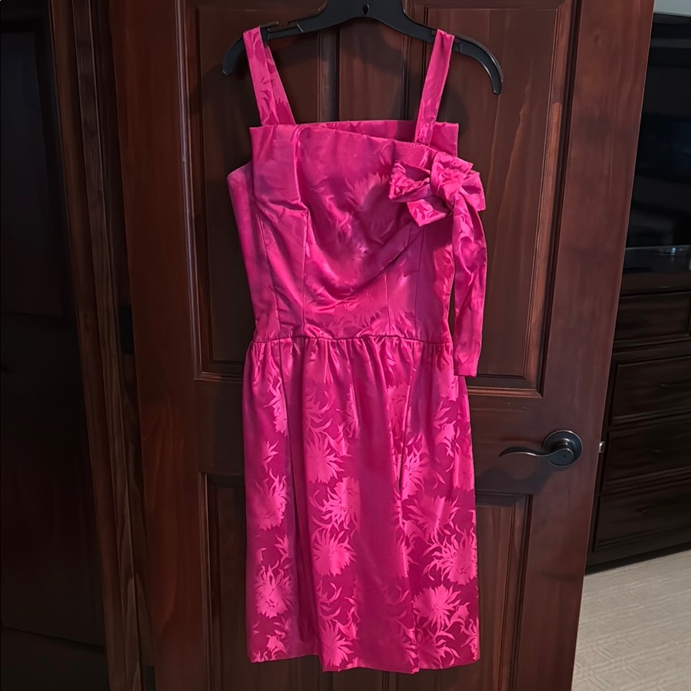 1950s Suzy Perette New York vintage pink cocktail dress. Size XS